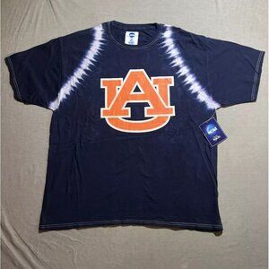 Auburn University Shirt Men’s 2XL Blue Tie Dye Logo‎ Short Sleeve New.